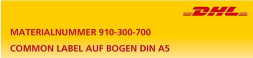 Adressetiketten Orig DHL COMMON LABEL selbstklebend DIN A5 100,250,500,1000 St