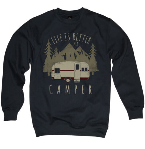 Sweater Camper Wohnwagen Holiday Campen Dauercamper Pullover Herren S-5XL