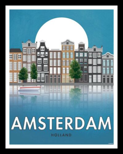 AMSTERDAM HOLLAND EUROPE TRAVEL POSTER METAL PLAQUE TIN SIGN OTHERS LISTED 1119