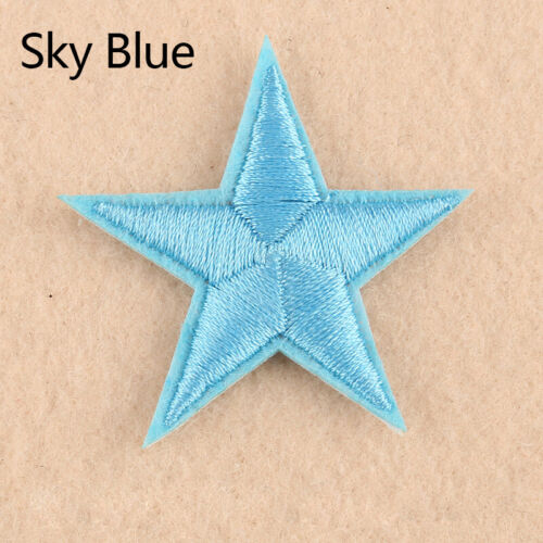 10PCS DIY Star Patch Embroidered Iron On Sew On Badge Embroidery Clothe Applique 