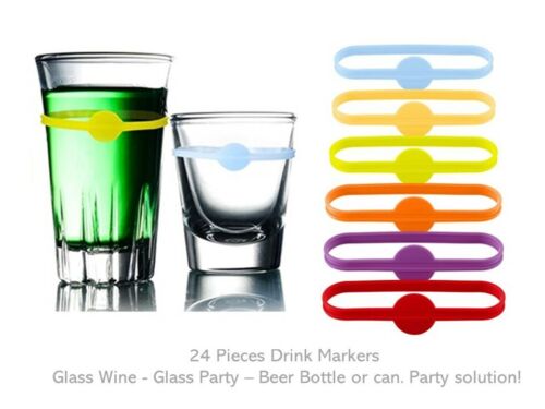 Drink Markers Glass Cup Wine Glass Bottle Strip Tag Marker for Party 