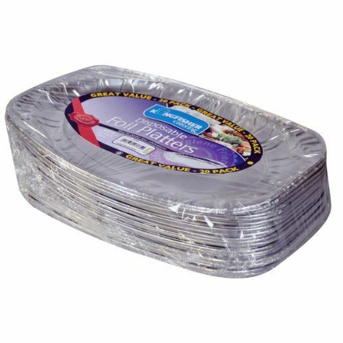 New Disposable Catering Serving Party Foil Platters 14 Inches Pack Of 20