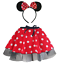 Girls Children's MINNIE MOUSE Style Fancy dress Tutu Skirt Dance Costume UK MADE 