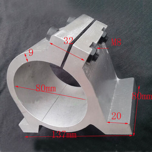 Diamètre 80 mm Axe Moteur Support De Montage Pince pour CNC Machine à graver