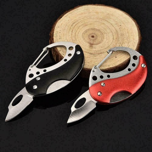 Survival Folding Pocket Steel Round Messer Outdoor Selbstverteidigung W0K7