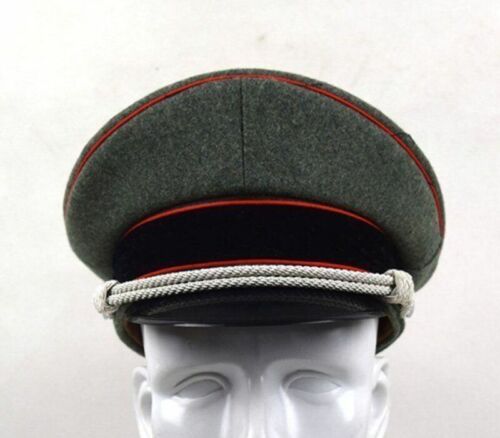 Size M WW2 WWII German SS Elite Military Army Officers Service Visor Hat Cap