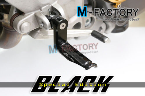 Shinobi Black Adjustable Front Footpegs 40mm for Honda VFR 800 98 99 00 01