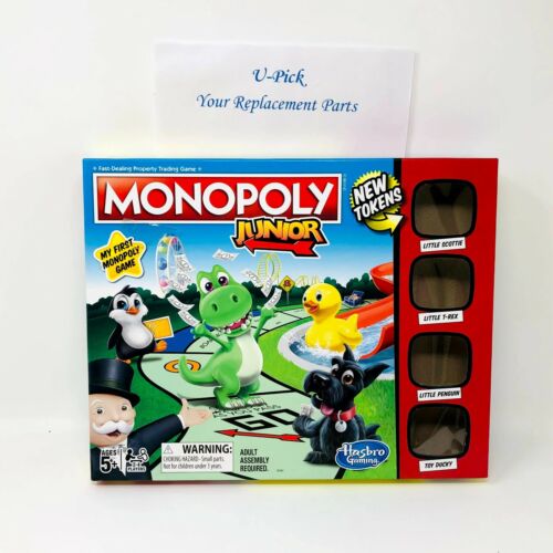 SPARE REPLACEMENT PIECES PARTS ONLY Monopoly Junior Board Game YOU PICK