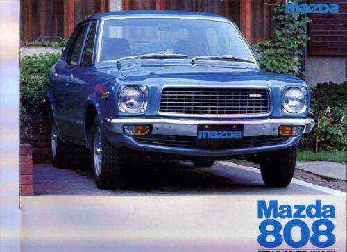 Two 1975 /& 1976 MAZDA 808 Japanese Brochures in English Sedan Coupe /& Wagon