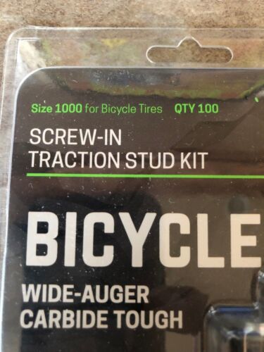 Bicycle Fat Tire Studs Traction Dirt Mud /& Ice #1000 Grip Studs 100 pack /& Tool