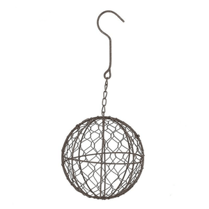 Iron Rustic Wire Ball Frame Succulent Pot Hanging Decoration