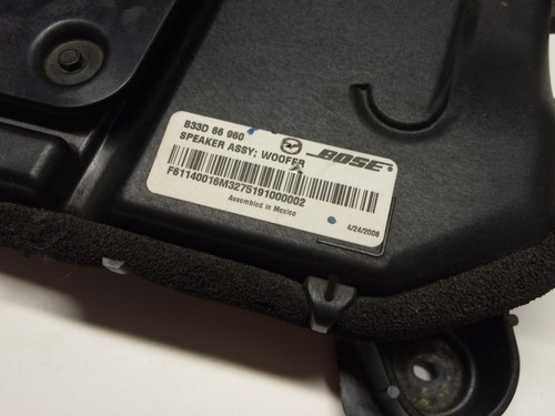 MAZDA 3 Sport 2.0 150HP sistema de sonido Bose Sub Woofer CD Sterio B33D66960 04-08