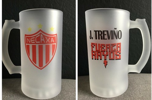 16oz Frosted Glass Beer Mug Rayos Del Necaxa Tarro Message me to add a name