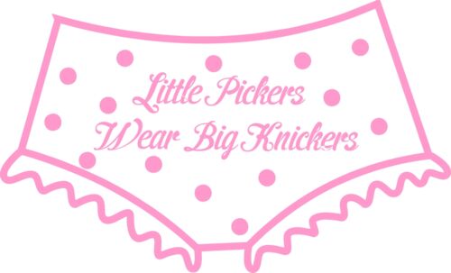 Diet Slimming Little Pickers Wear Big Knickers Vinyl Wall Sticker for Dieters 