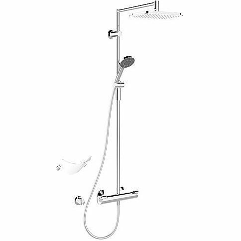 hansgrohe Brauseset CROMA SELECT E 1jet Brausestange Unica´Croma 900 mm weiß//...
