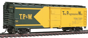 Walthers 40/' boxcar TP/&W #7069 HO SCALE NEW!