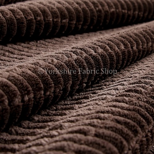 Nouveau Marron Couleur Chocolat Doux Velours Texturé Effet Brique recouvert de tissu