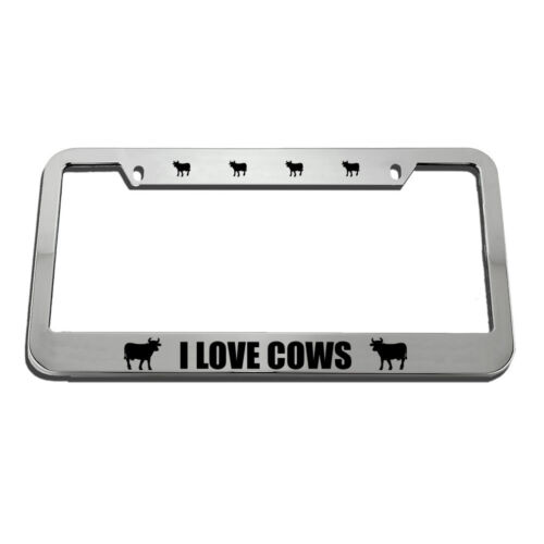 I Love Cows Cows License Plate Frame Tag Holder