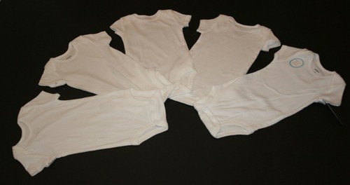 New Carter/'s 5 Pack Solid White Style Bodysuits NWT Size prem NB 3 6 9 12 18 24m