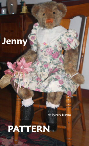 Mohair or Plush &#034;Jenny&#034; Teddy Bear PATTERN by Neysa A. Phillippi of Purely Neysa