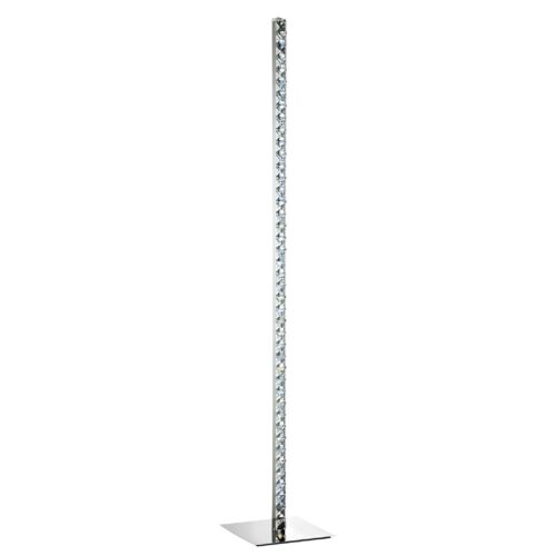 Searchlight Emerald Crystal Chrome LED Floor Lamp with Square Base 