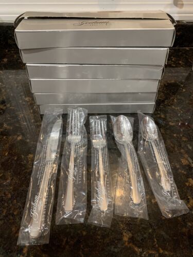Gorham CALAIS FROSTED Stainless 18/8 Korea 5 Piece Place Setting ~ 12 Sets Avail 