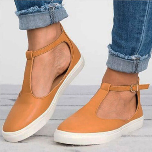 Women Slip On Flat Sneakers Brogues Oxfords Loafers Casual Sports Trainers Shoes