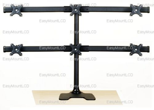 002-0023 EZM Deluxe Hex LCD Monitor Mount Stand Free Standing up to 28/"