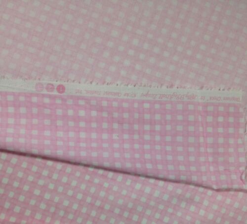 OAKHURST GINGHAM PINK CHECKER LIGHT WEIGHT CURTAIN FABRIC BY THE YARD 54"W 
