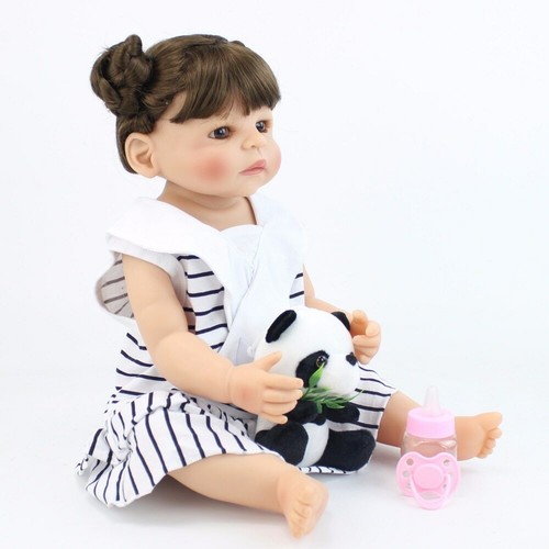 22/" Full Silicone Vinyl Body Reborn Baby Girl Newborn Princess Toddler Toy Gift