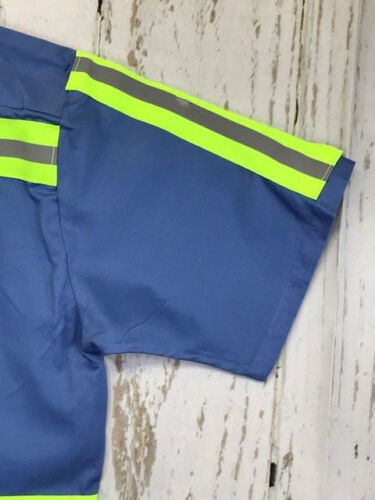 Hi Vis Reflective Shirts Safety Towing  Work Uniform 100/% Cotton Light Blue
