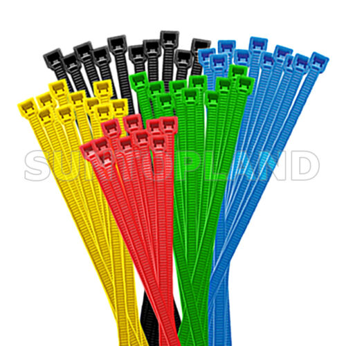 10-500 pcs 7.5/" 5 Assorted Color Network Cable Ties Wire Tie Nylon Strap 40 Lb