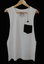 100/% COTTON MEN/'S WHITE TANK WITH BLACK POCKET BITCHNHOUND SIZES M,L,XL.