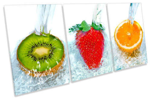 Fruit Kitchen Splash  CANVAS WALL ART TREBLE Print Picture