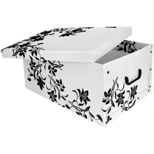 3er Set Aufbewahrungsbox mit Deckel Aufbewahrung Kiste Truhe Schachtel Karton 