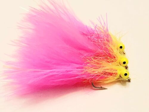 3 Rutland HOT PINK SHUGGY LURES by Iain Barr WCC Fly Fishing
