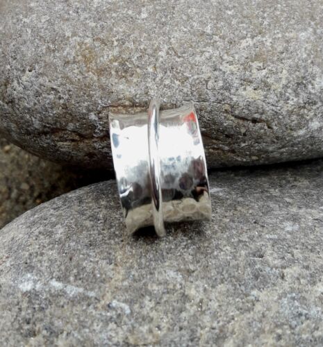 Solide Argent Sterling 925 Spinner Ring Bague Méditation Statement Ring Taille srR31