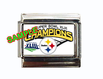 Steelers Super Bowl XLIII Champions Italian Charm #1