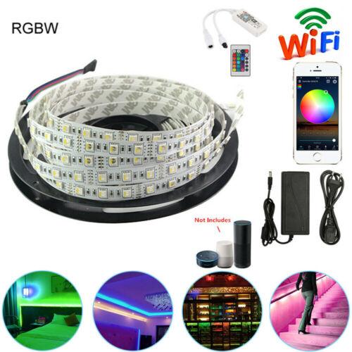 5m-20m LED Stripe 12V 24V RGBWW Streifen 5050 WIFI Bluetooth Controller Netzteil 