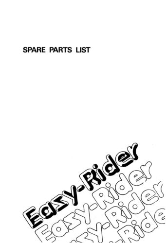 NVT Easy-Rider Single speed parts list 0869