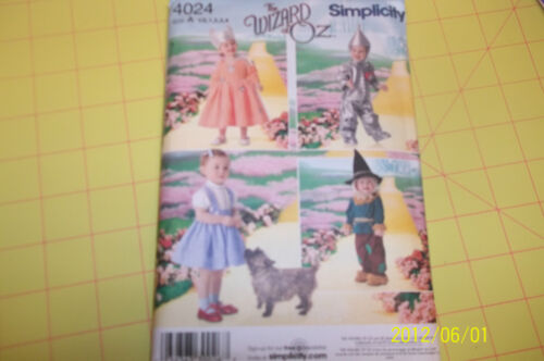 Glinda,Tin Man Wizard of OZ Simplicity Pattern  4024/ Sz 1/2,1,2,3,4New.Dorothy 