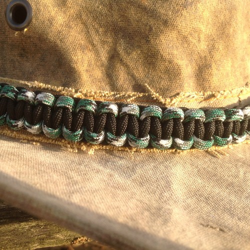 Will Fit any Hat Bushcraft Paracord Hatband 6.5Meteres of parachute cord