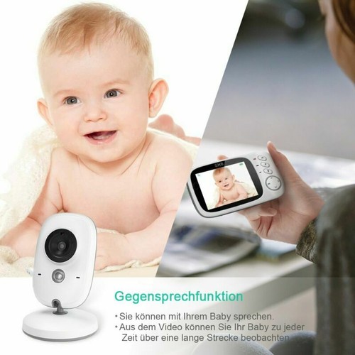 GHB Babyphone 3,2 Zoll Smart Baby Monitor mit TFT LCD Bildschirm Nachtsichtkamer