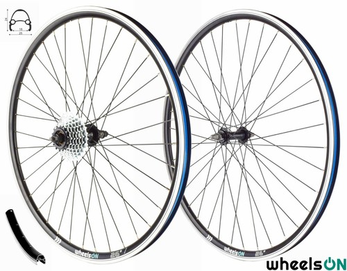 26 in environ 66.04 cm 7 Vitesse Roue Libre Jante Freins noir 36 H wheelson avant roue arrière SET