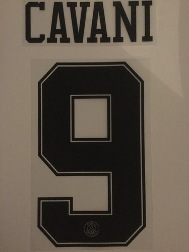 Flocage Officiel PSG Cavani 9 Third Maillot Blanc Adulte 2018//2019