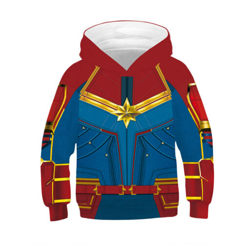 Kid Boy Marvel Spiderman Superhero Hoodie Hooded 3D Print Pullover Sweatshirt