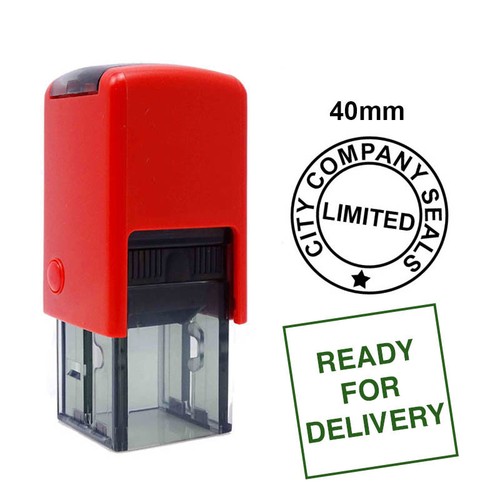 Business Company Personalised Stamp Self-Inking40x40mmCorporate Seal Round