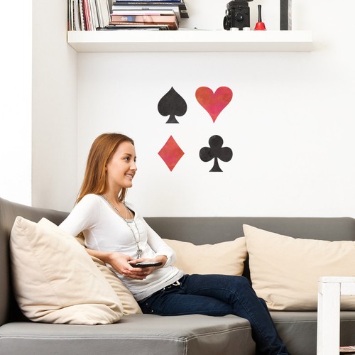 Heart Diamond Spade Club Stencil CraftStar Large Playing Card Symbol Stencil