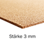 3 mm Kork Platte 915x610 mm Pinnwand Wand Decke Boden Dämmung Korkplatte