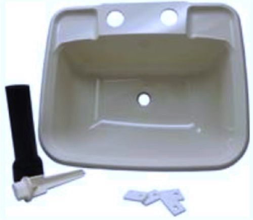 Free Ship Boat Rv Mobile Home Sink Includes Drain and Pipe White Made in USA!